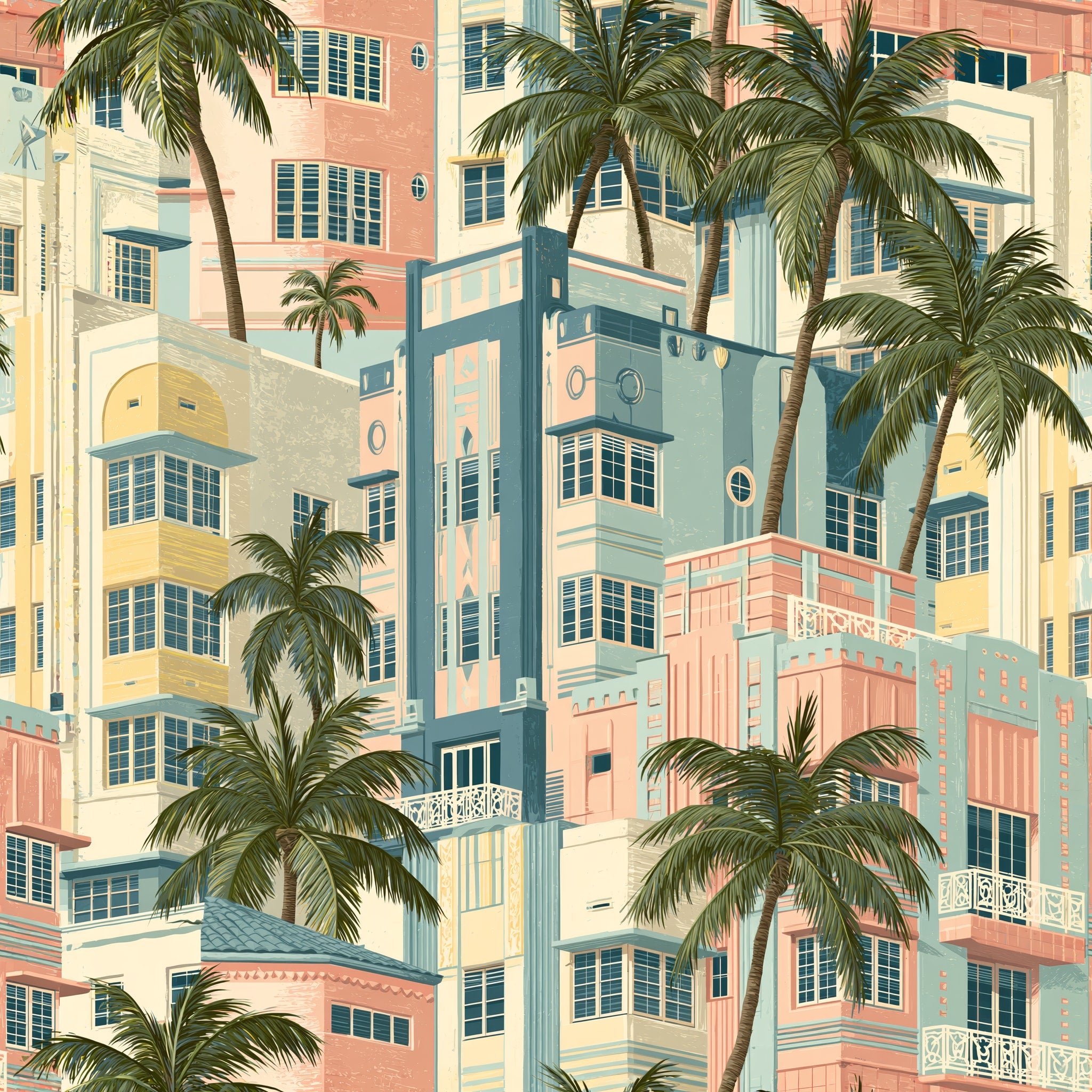Art Deco Avenues — wallpaper pattern