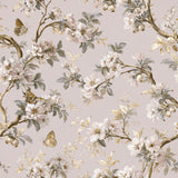 Moth and Blossom Branch — wallpaper pattern