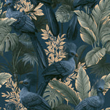 Crowned Aviary Tropic — wallpaper pattern