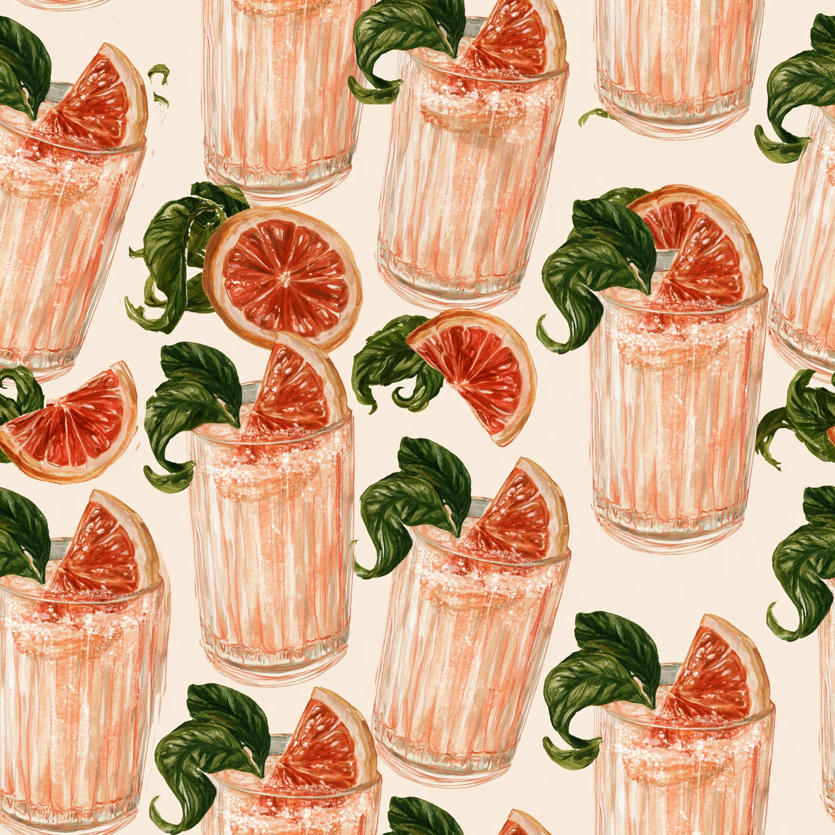 Citrus Spritz — wallpaper pattern