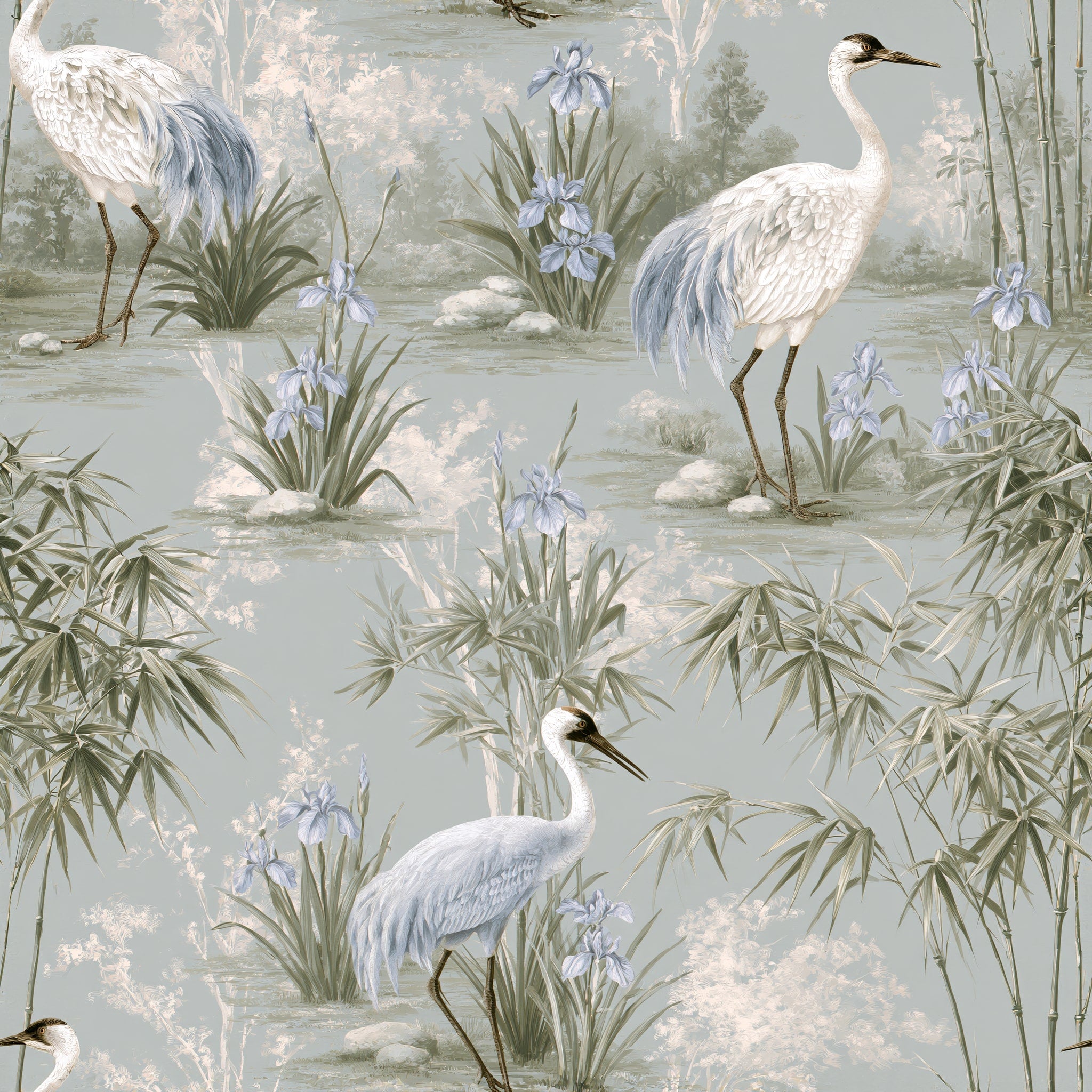 Marsh Striders — wallpaper pattern