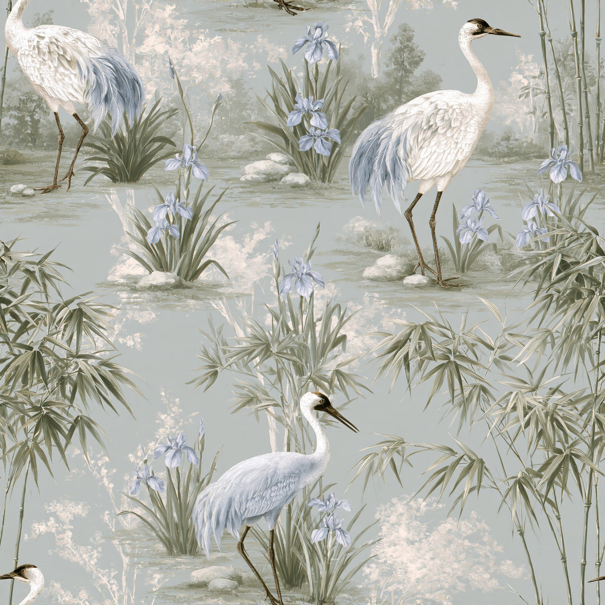 Marsh Striders — wallpaper pattern