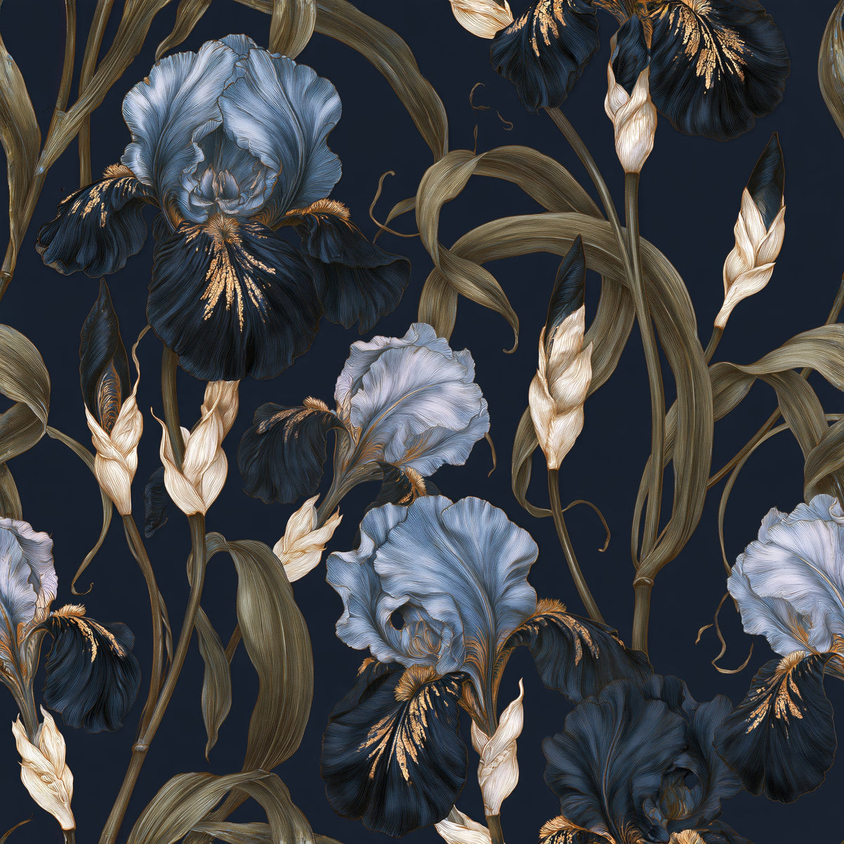 Iris Study — wallpaper pattern
