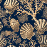 Coral Contour Ledger — wallpaper pattern