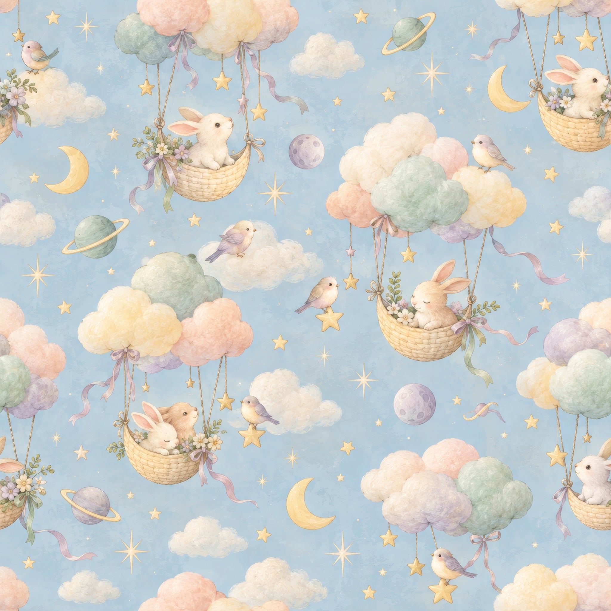 Cloudship Ascents — wallpaper pattern
