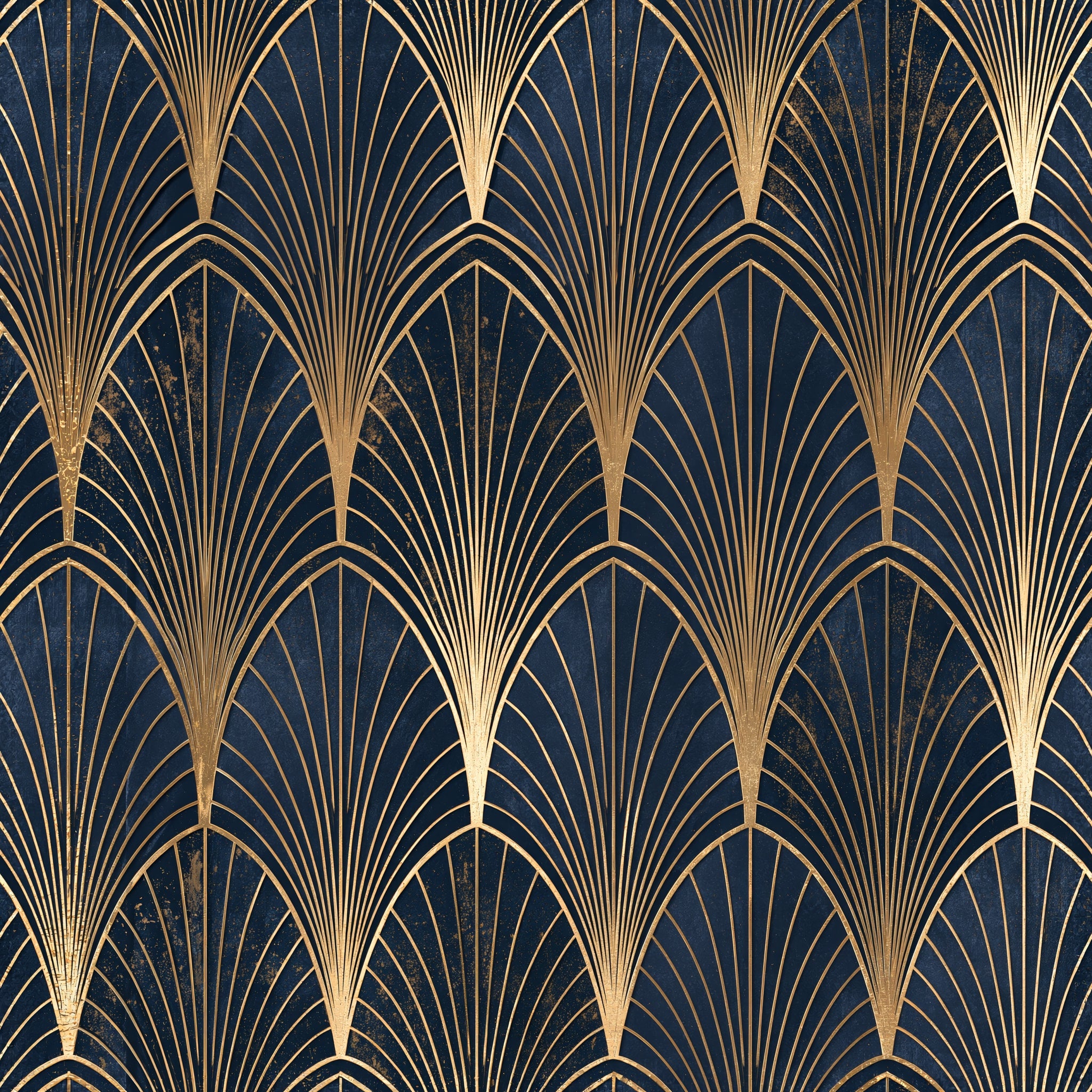Ochre Arch Cascade — wallpaper pattern