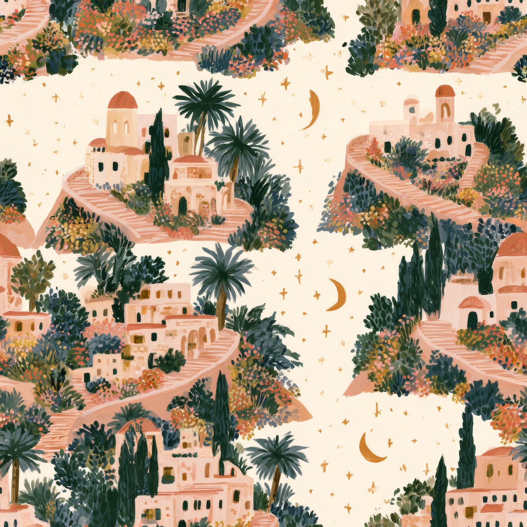 Crescent Promontory — wallpaper pattern
