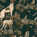 Hound and Oak — wallpaper pattern