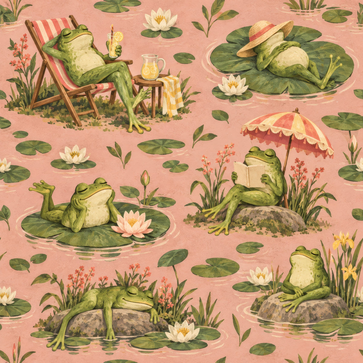 Lily Pad Lounge — wallpaper pattern