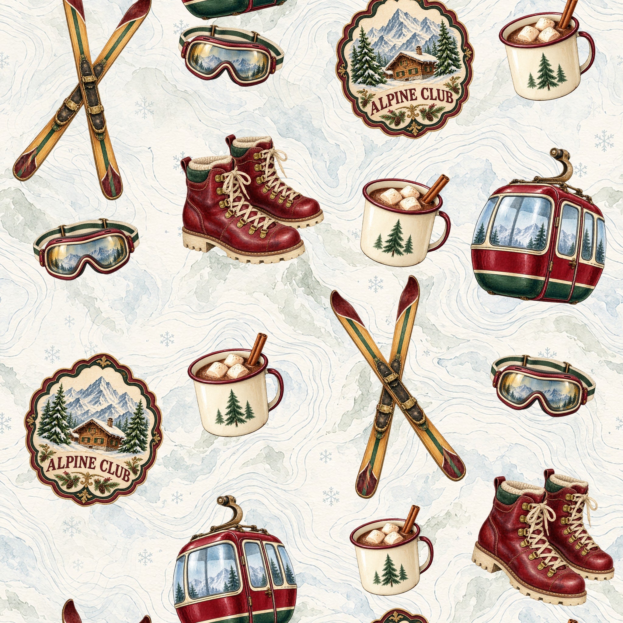 Powder Day Provisions — wallpaper pattern