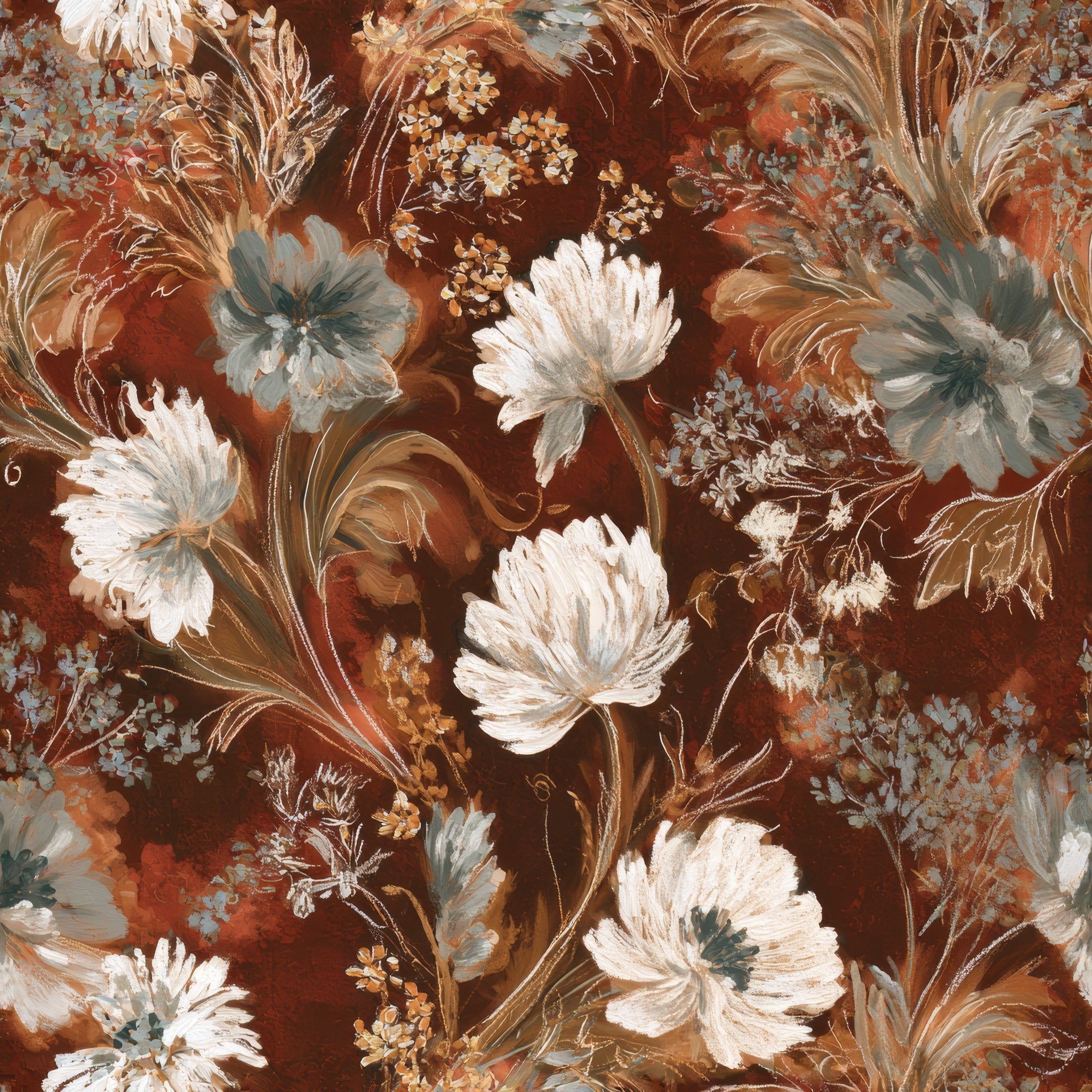 Ember Bloom — wallpaper pattern