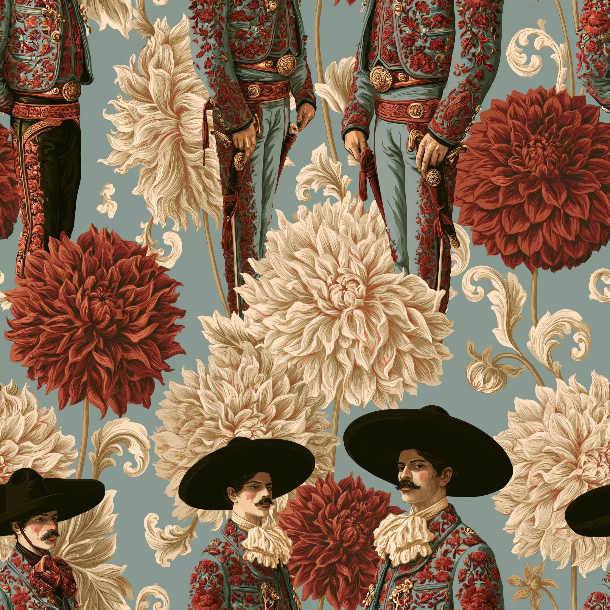 Caballero Garden — wallpaper pattern