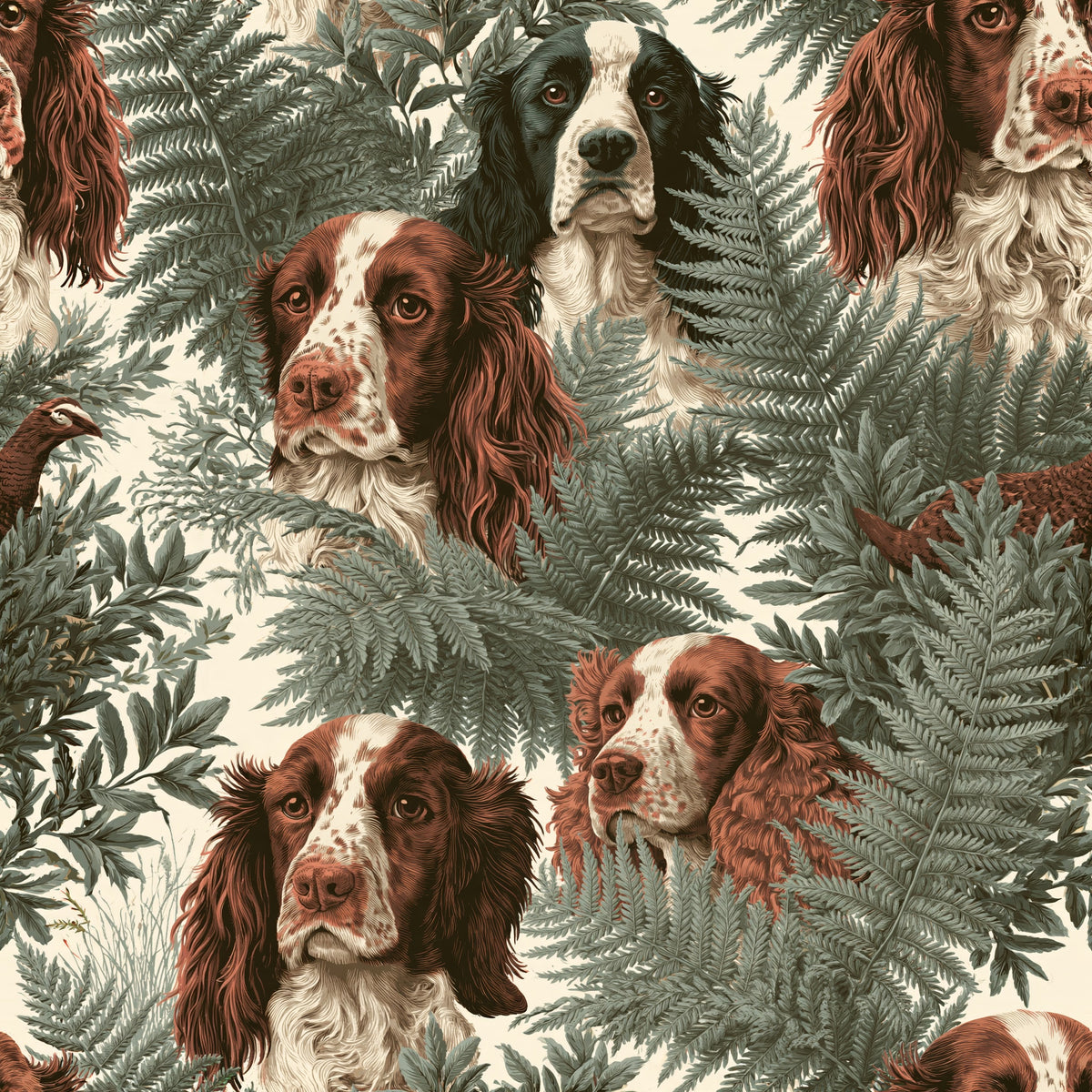 Spaniel Watch — wallpaper pattern