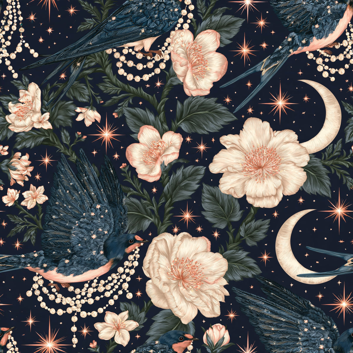 Flight of the Crescent — wallpaper pattern