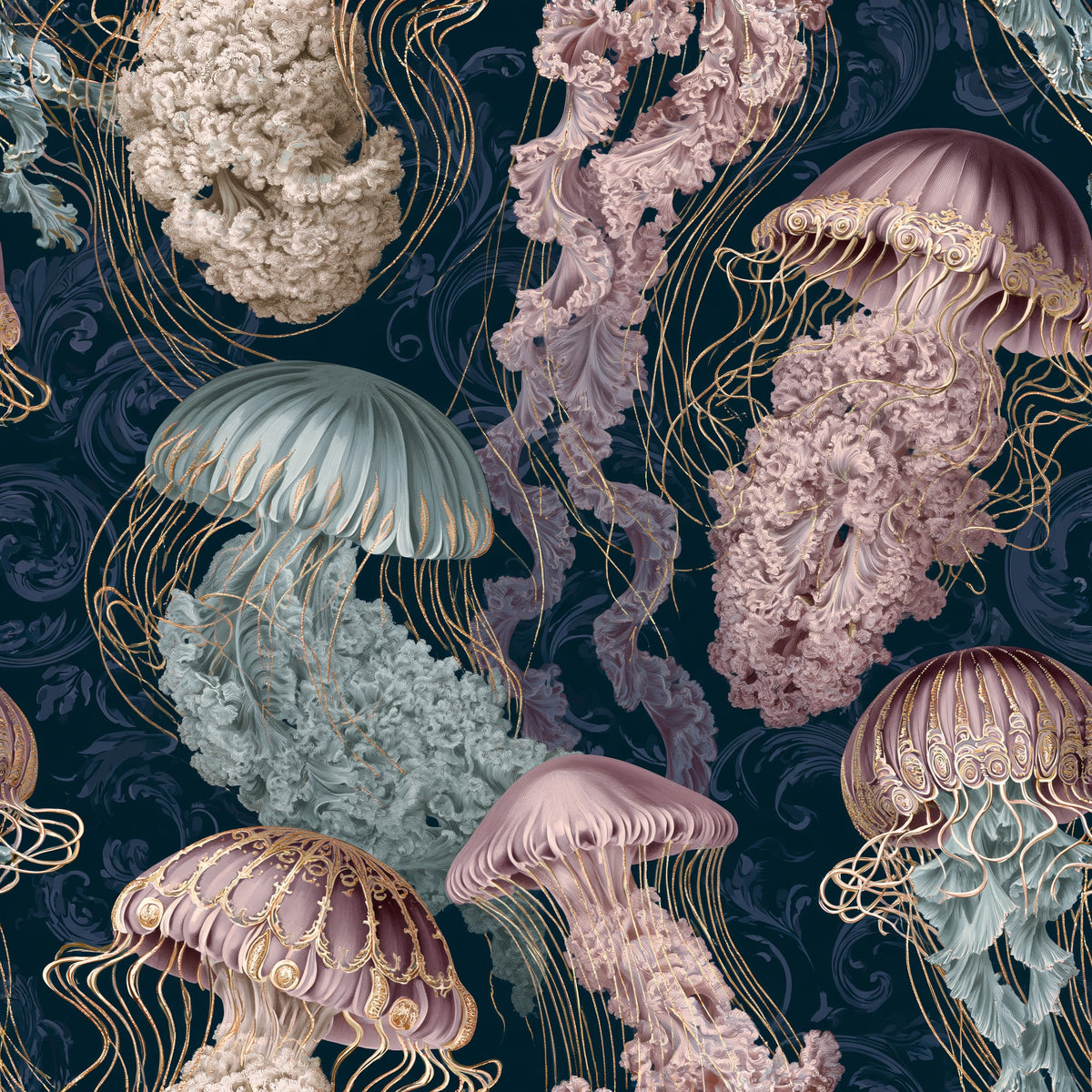 Baroque Deep — wallpaper pattern