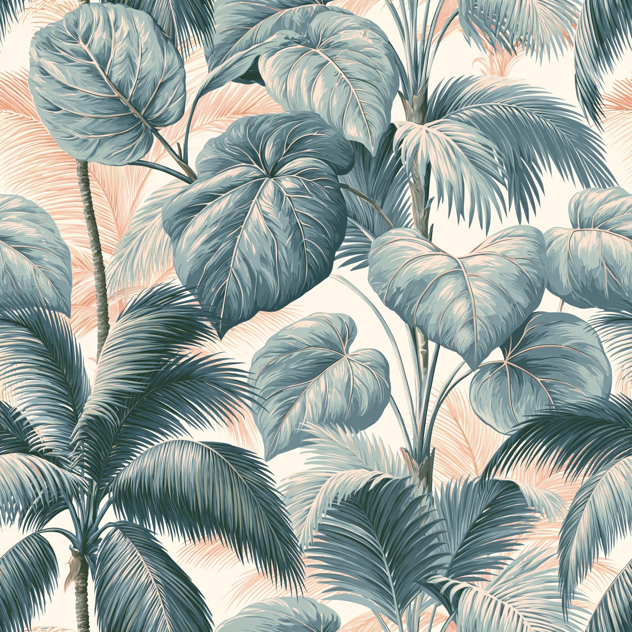Overstory Palms — wallpaper pattern