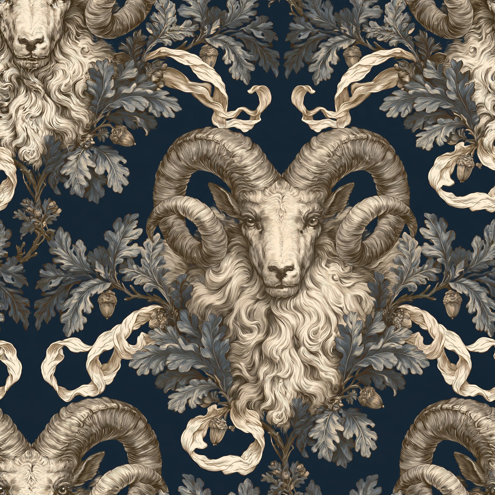 Bighorn Acanthus — wallpaper pattern