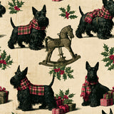 Holiday Scottie Parlor — wallpaper pattern