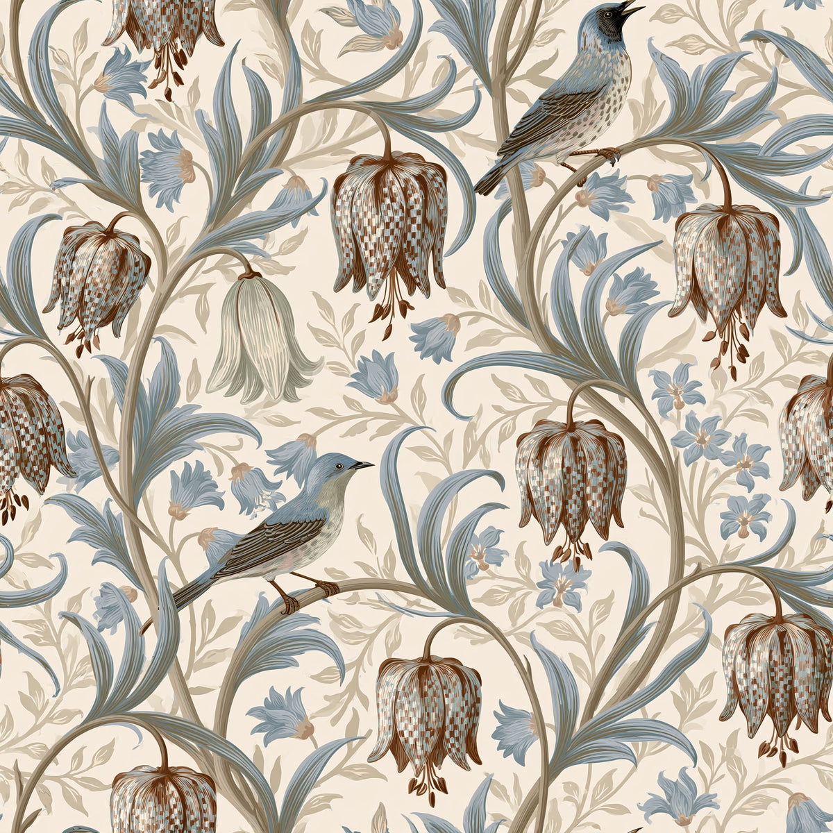 Birdsong Trellis — wallpaper pattern
