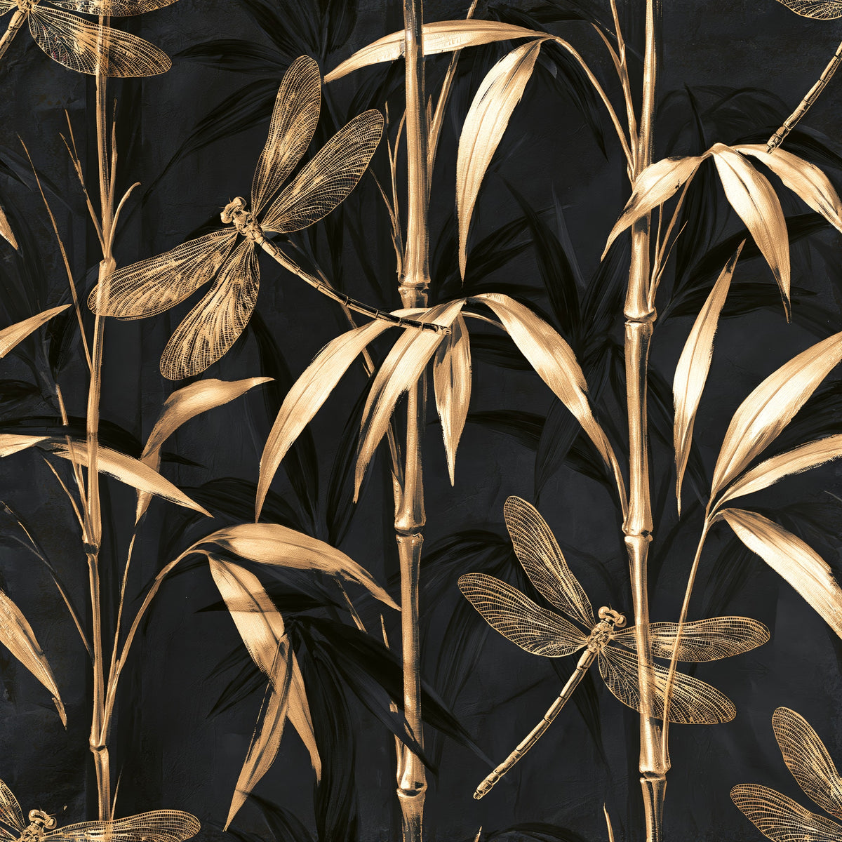 Bamboo and Wing — wallpaper pattern