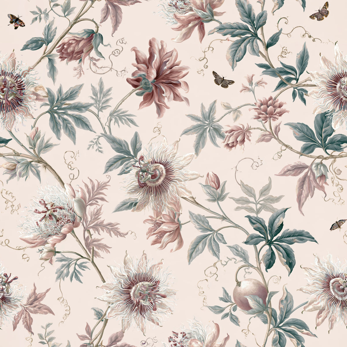 Passiflora Flight — wallpaper pattern