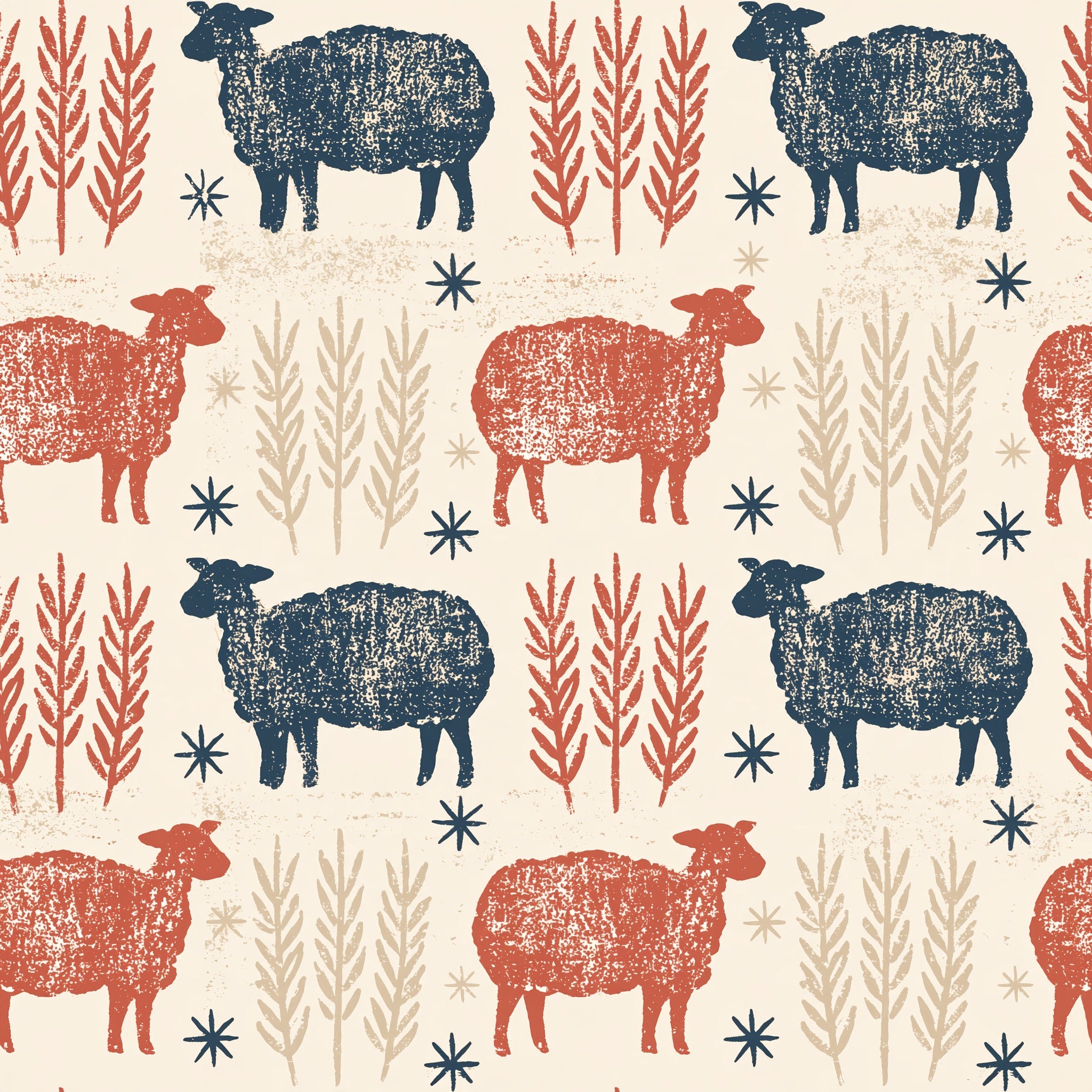 Wheatfield Flock — wallpaper pattern