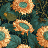 Understory Sunflowers — wallpaper pattern