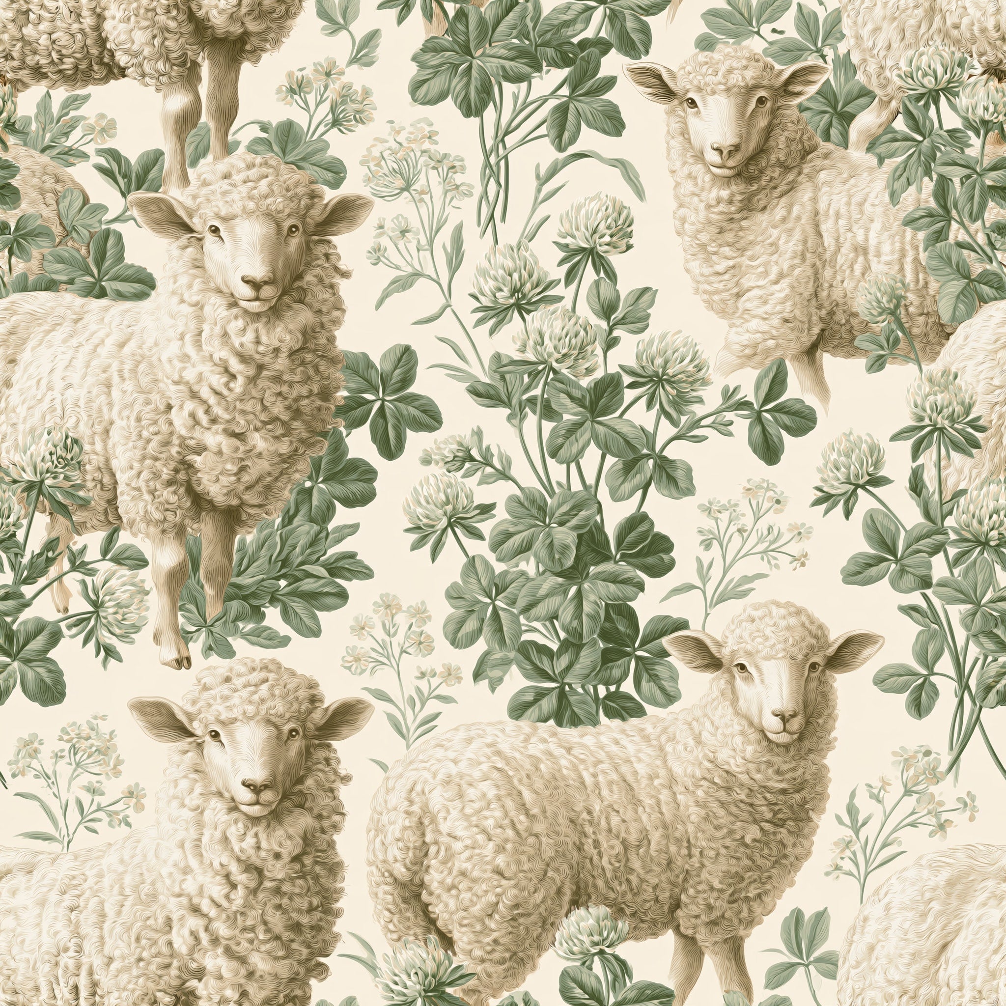 Clover Companion — wallpaper pattern