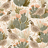 Chaparral Quail — wallpaper pattern