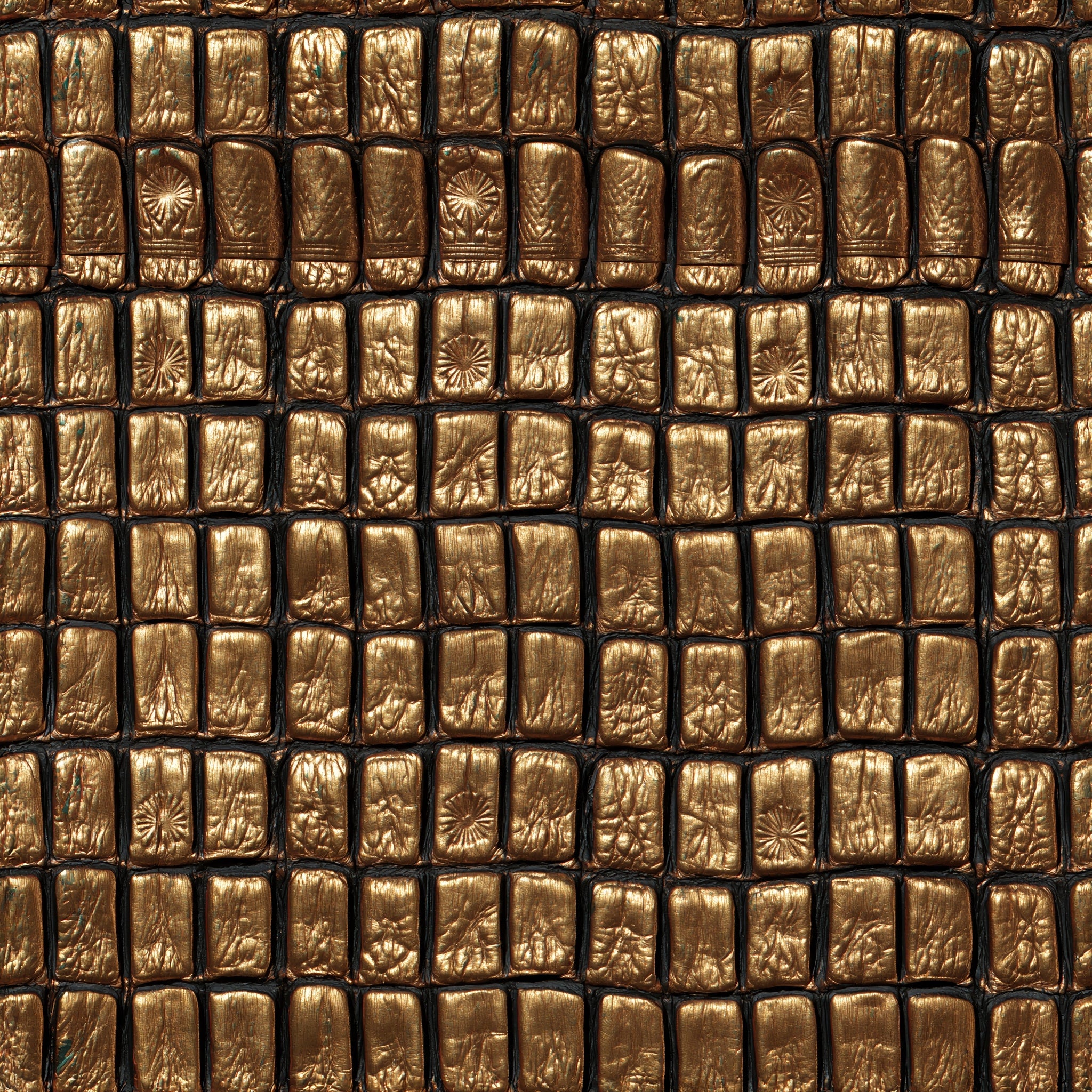 Bronze Block Run — wallpaper pattern