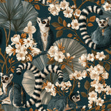 Lemur and Locket — wallpaper pattern