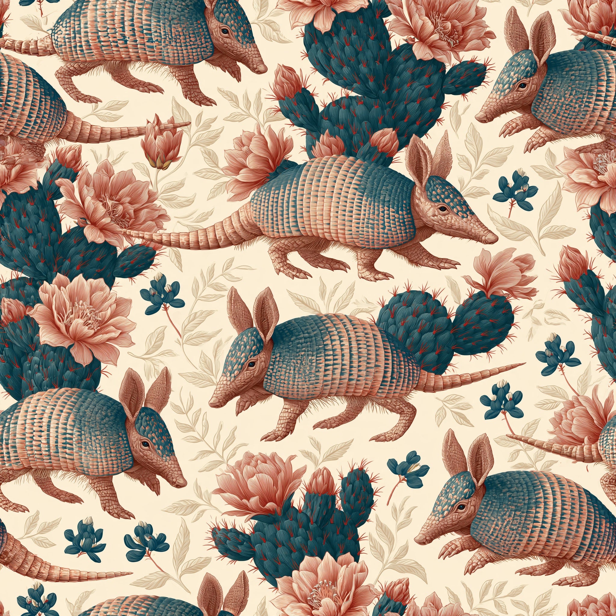 Armadillo Amble — wallpaper pattern