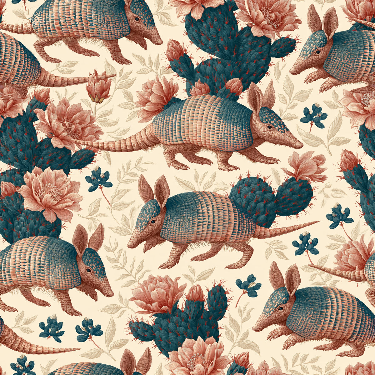 Armadillo Amble — wallpaper pattern
