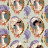 Plumed Society — wallpaper pattern
