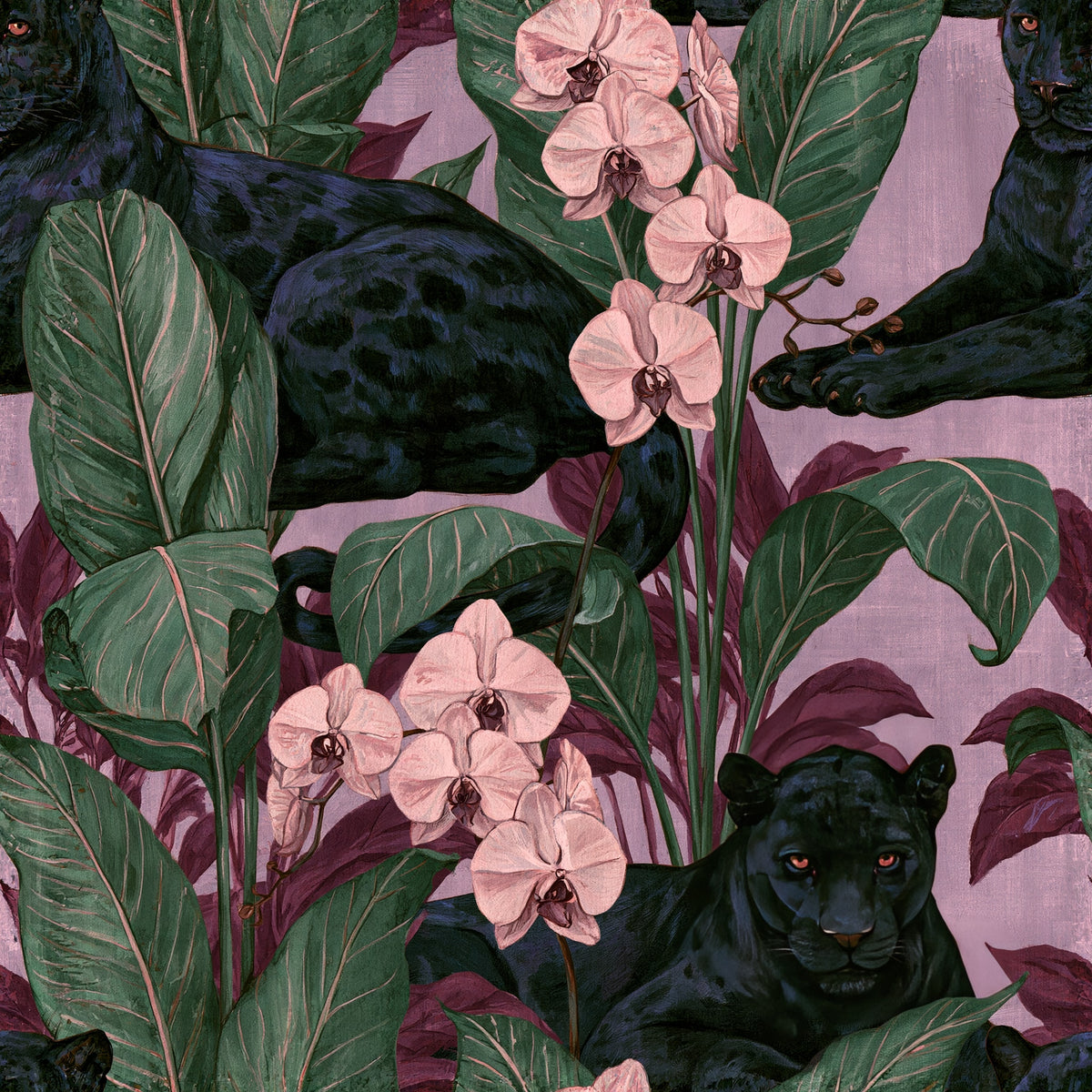 The Panther's Rest — wallpaper pattern