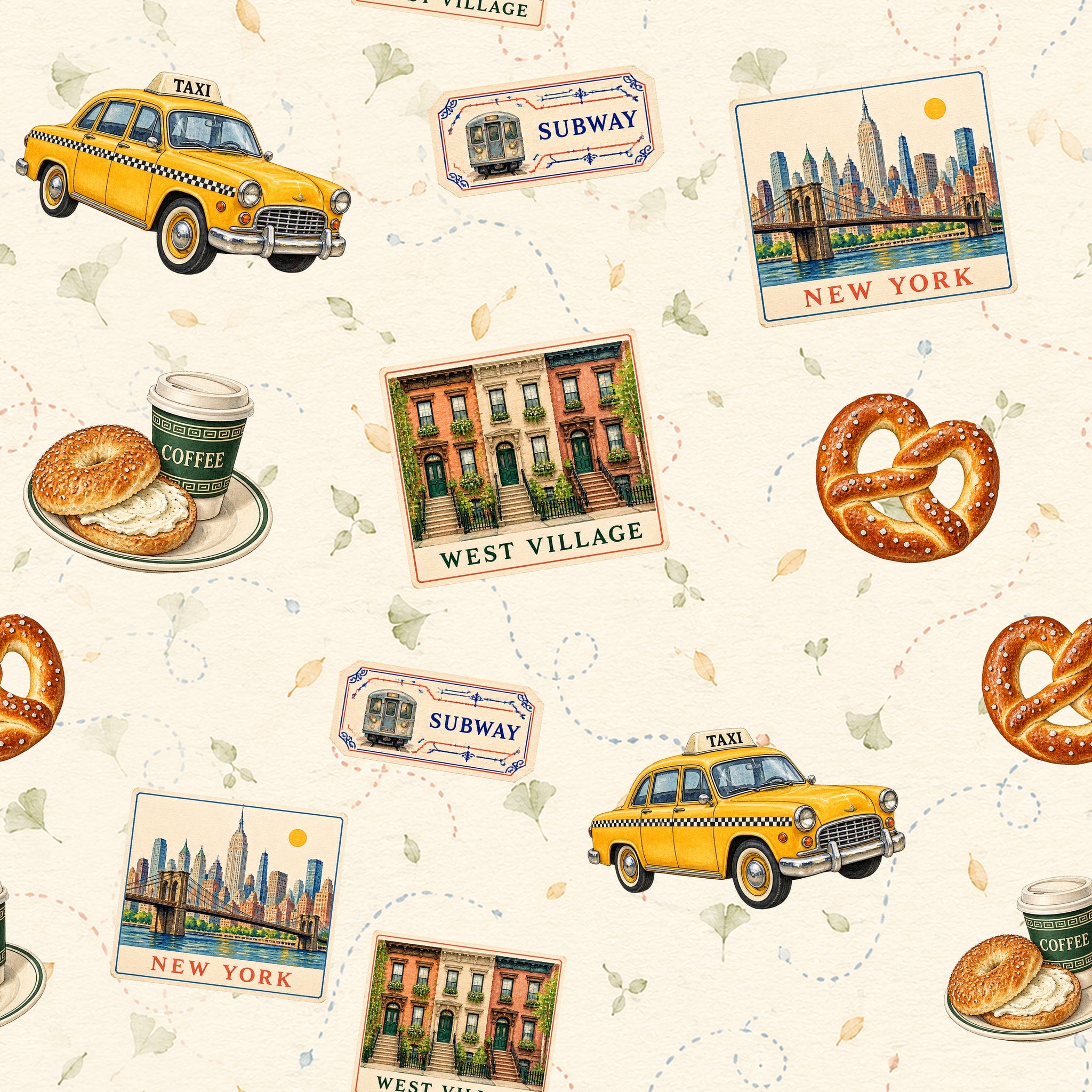 Gotham Scrapbook — wallpaper pattern