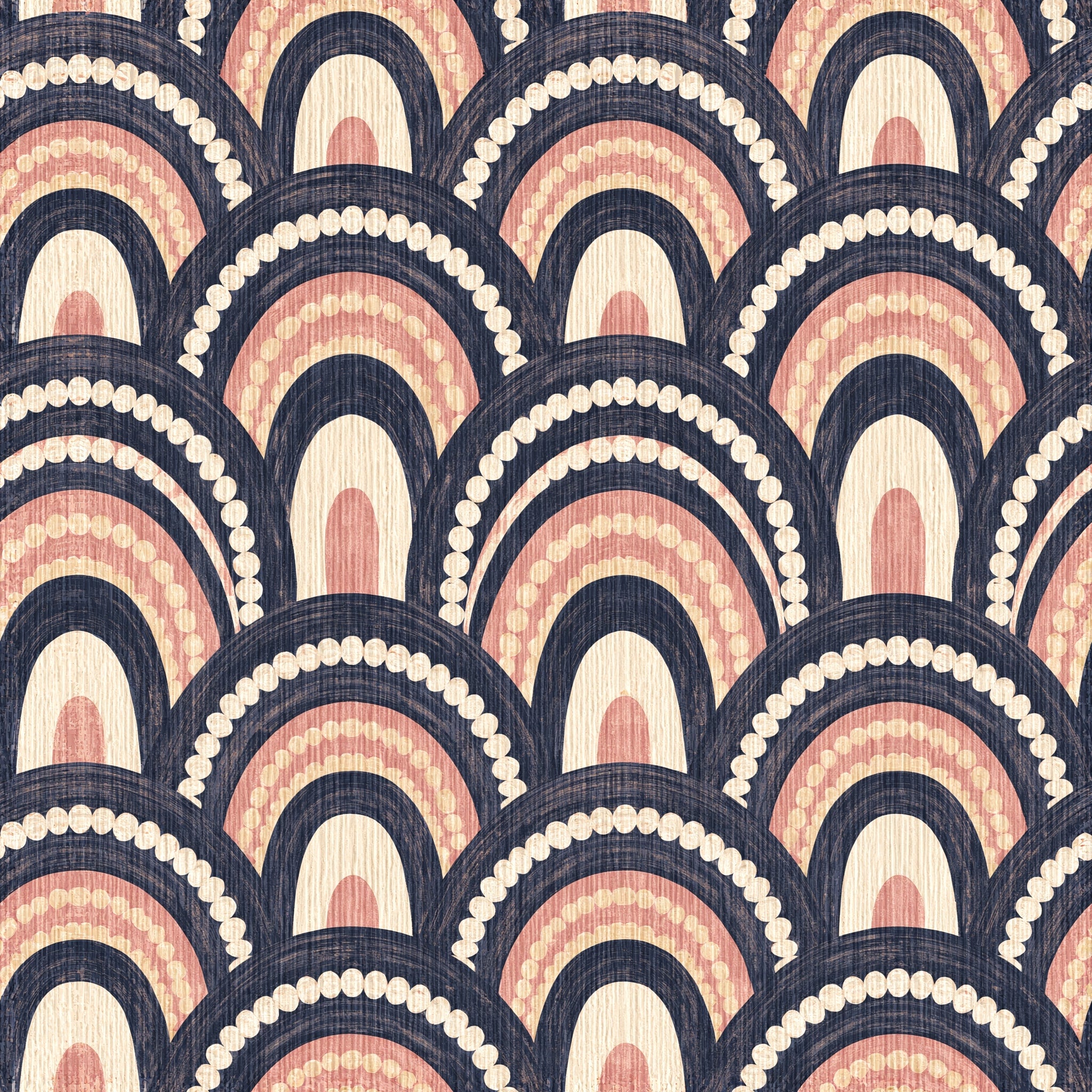 Beaded Scallop Arcade — wallpaper pattern