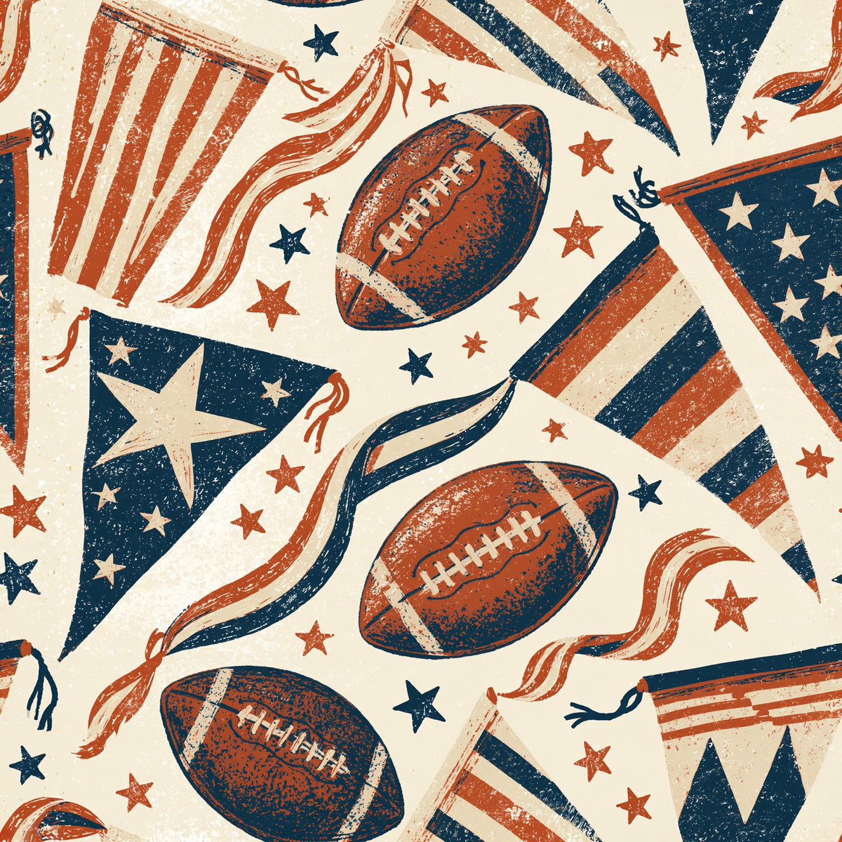 Gridiron Pennants — wallpaper pattern