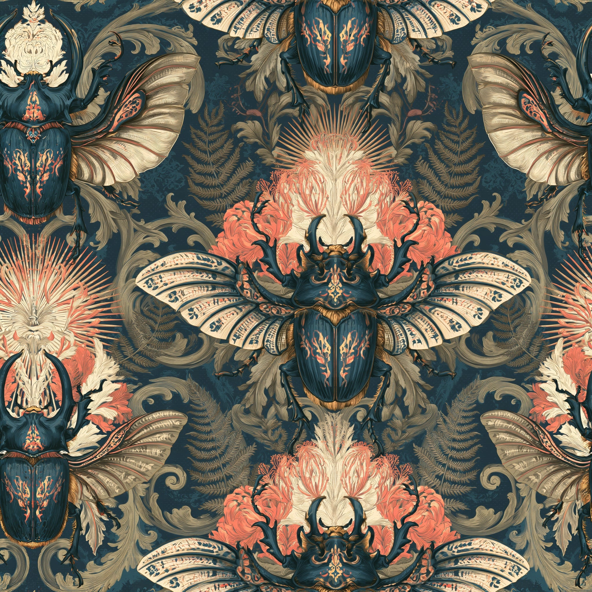 Beetle Flight Architecture — wallpaper pattern