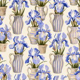Iris Still Life — wallpaper pattern