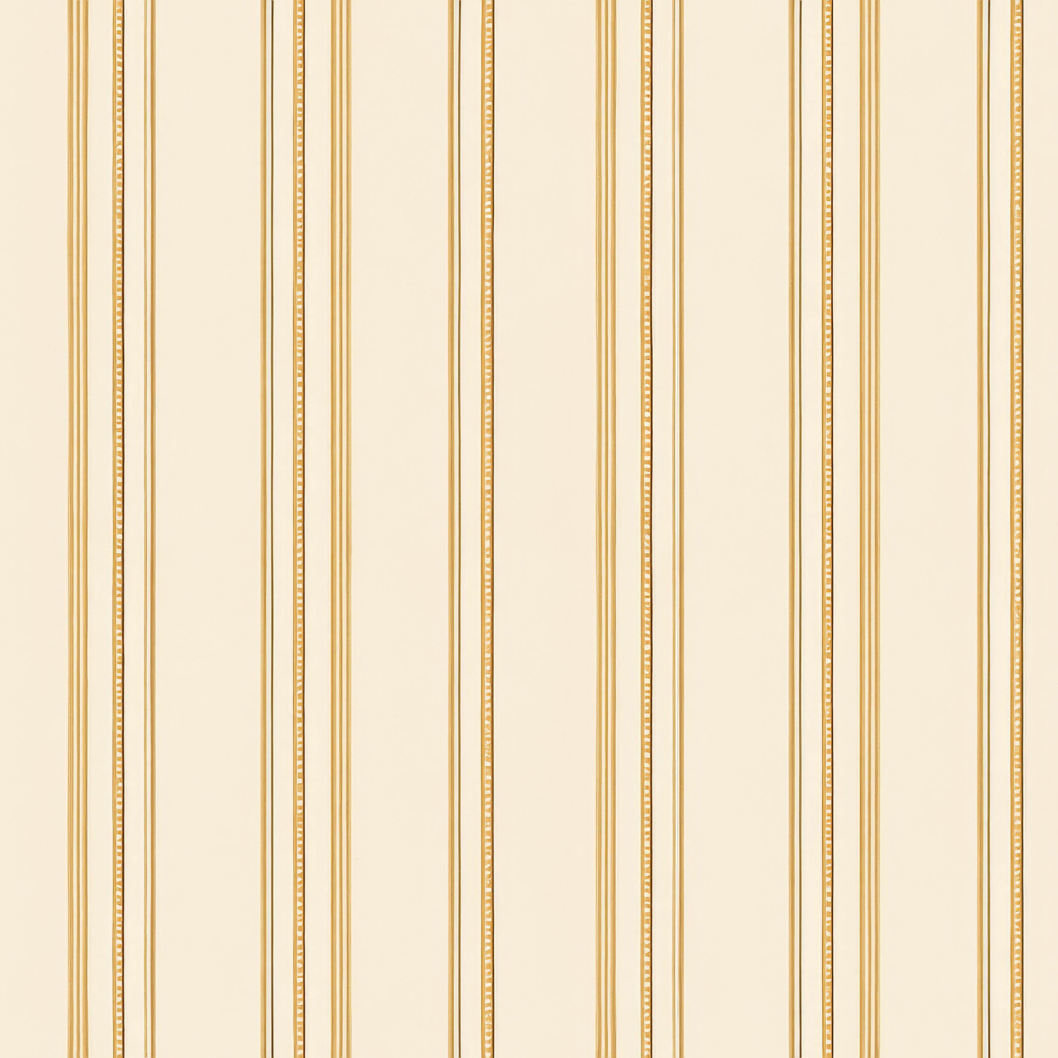 Regency Stripe Wallpaper with gold vertical stripes and dashed details