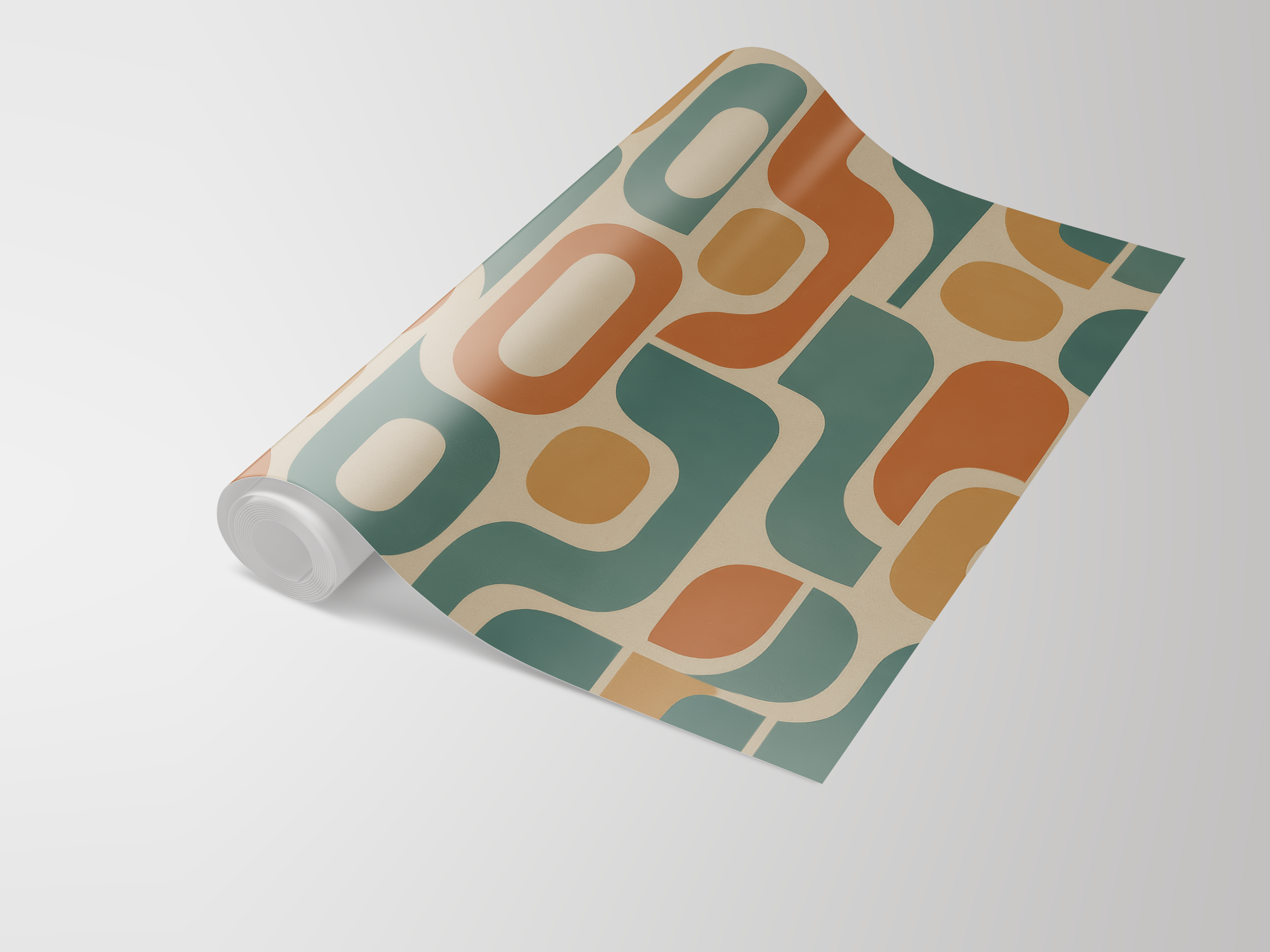 Retro Revival Wallpaper with geometric retro pattern.