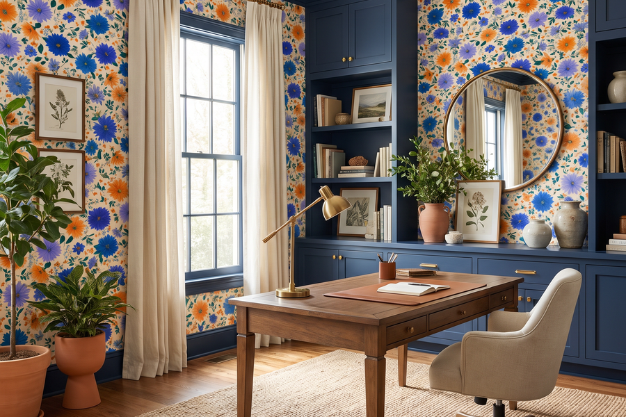 Cornflower Confetti Wallpaper