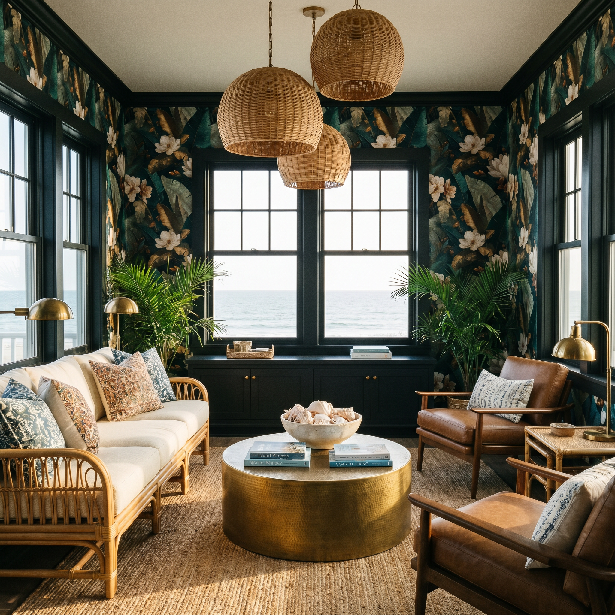 Verdant Magnolia Conservatory Wallpaper