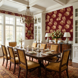 Burgundy Yorkshires Wallpaper