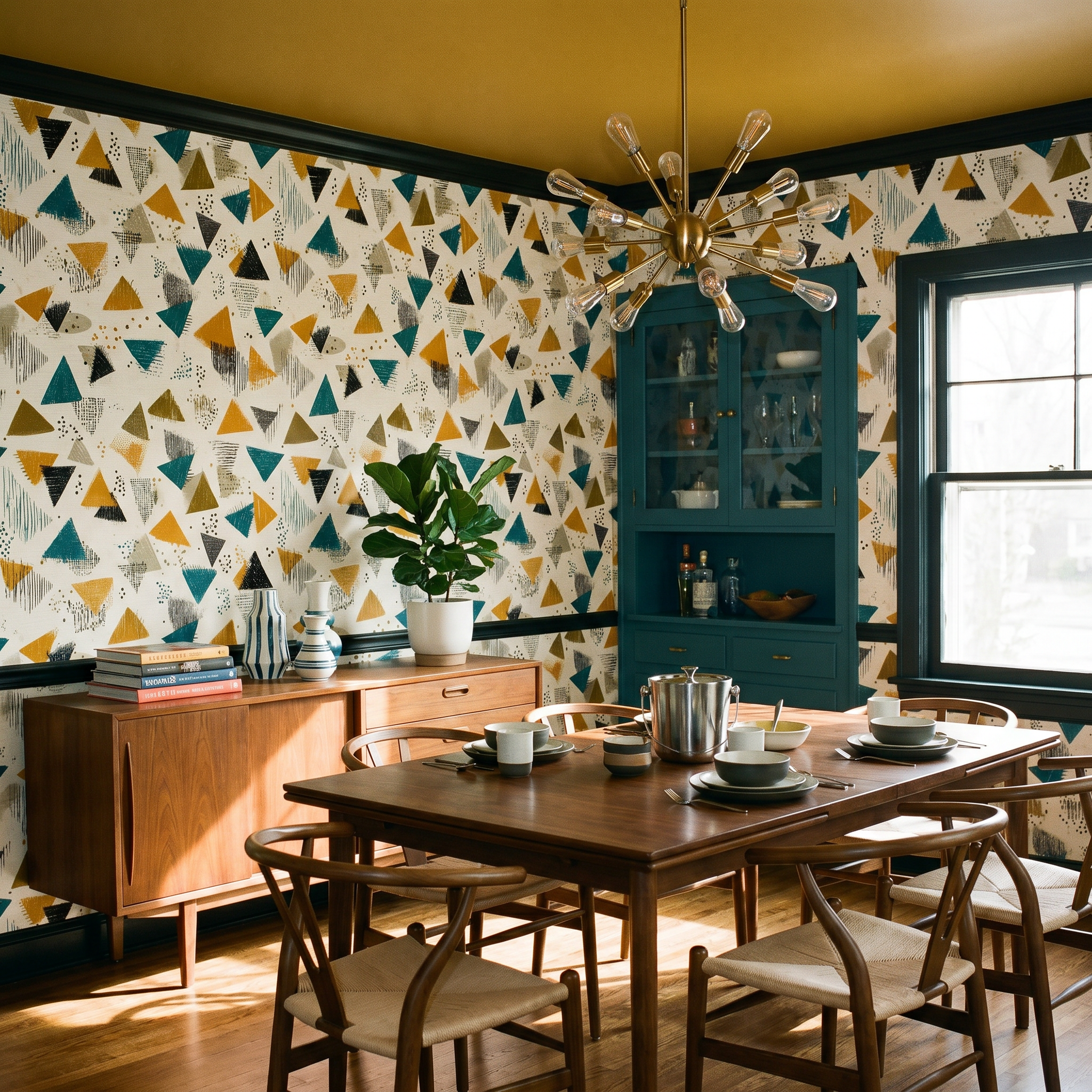 Stamped Tangram Wallpaper