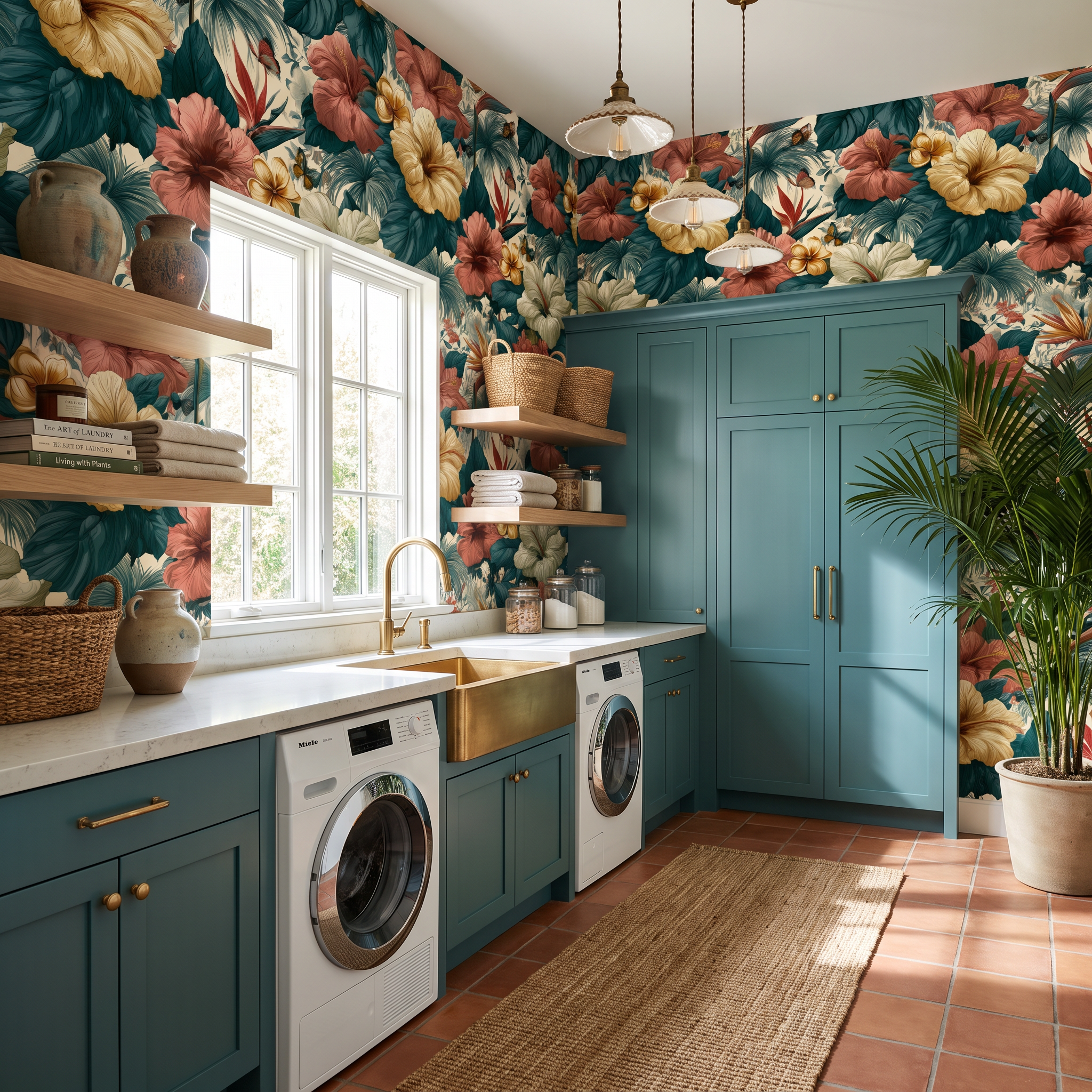 Coraline Hibiscus Pavilion Wallpaper