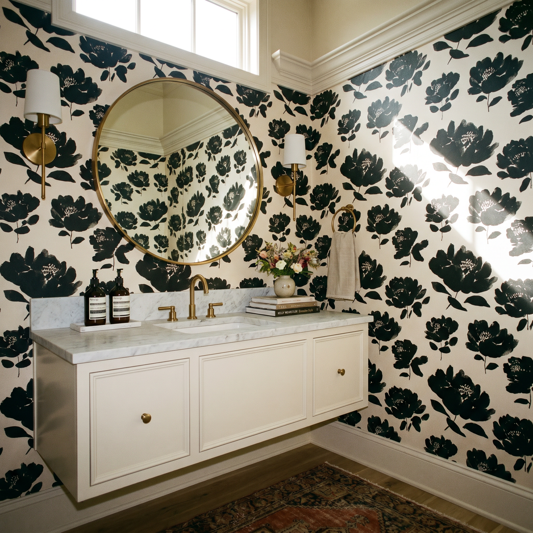 Inkwash Camellias Wallpaper