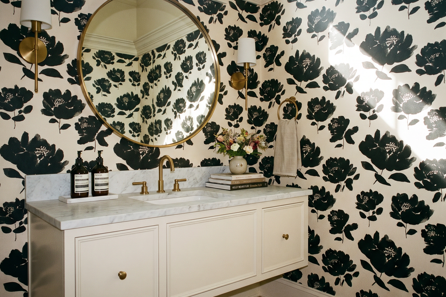 Inkwash Camellias Wallpaper