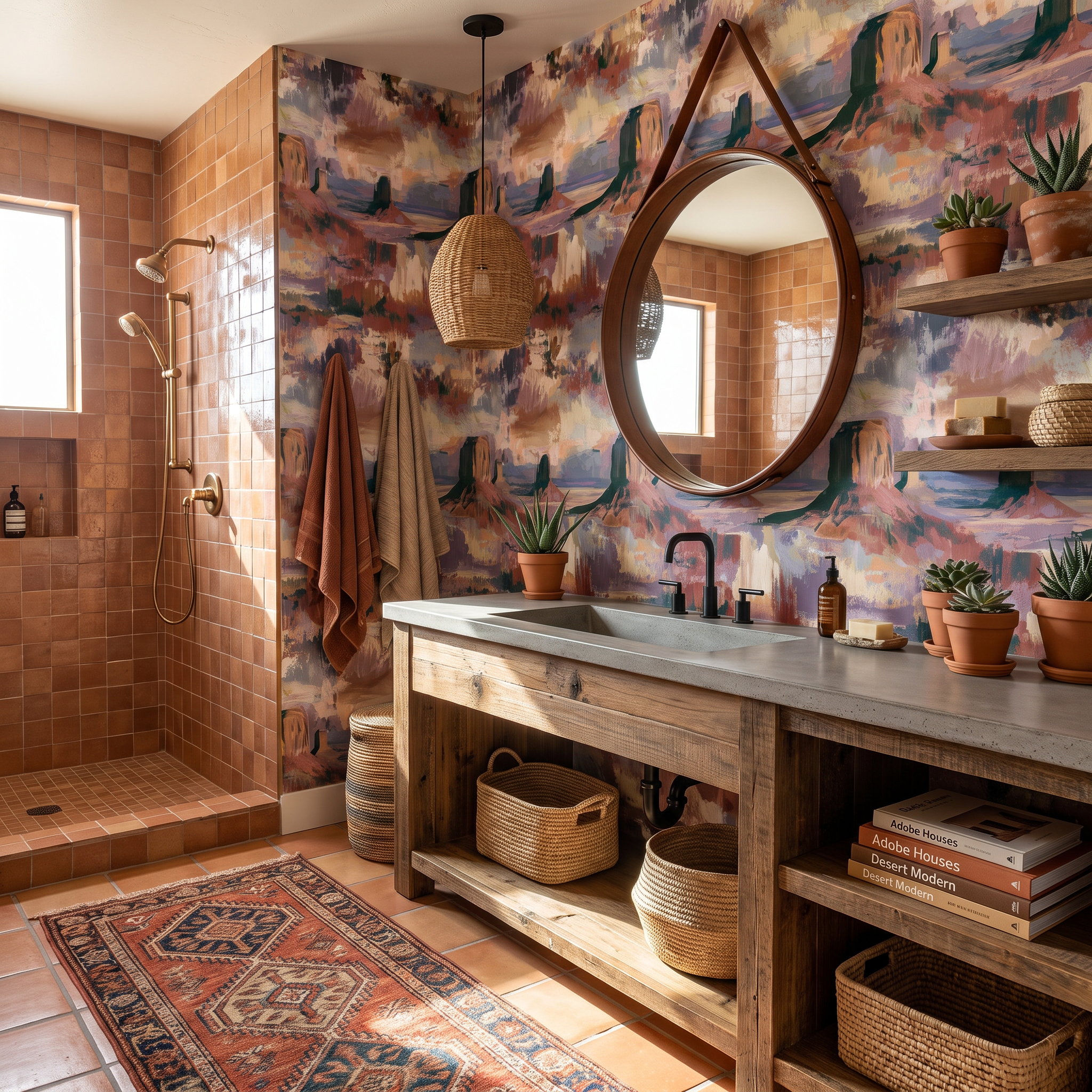 Mesa Brushstroke Country Wallpaper